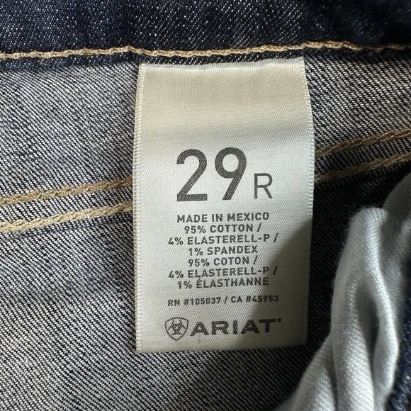 Ariat High Rise Slim Trouser Jeans 29 Denim Dark Blue Bootcut Flared Western - Picture 5 of 12